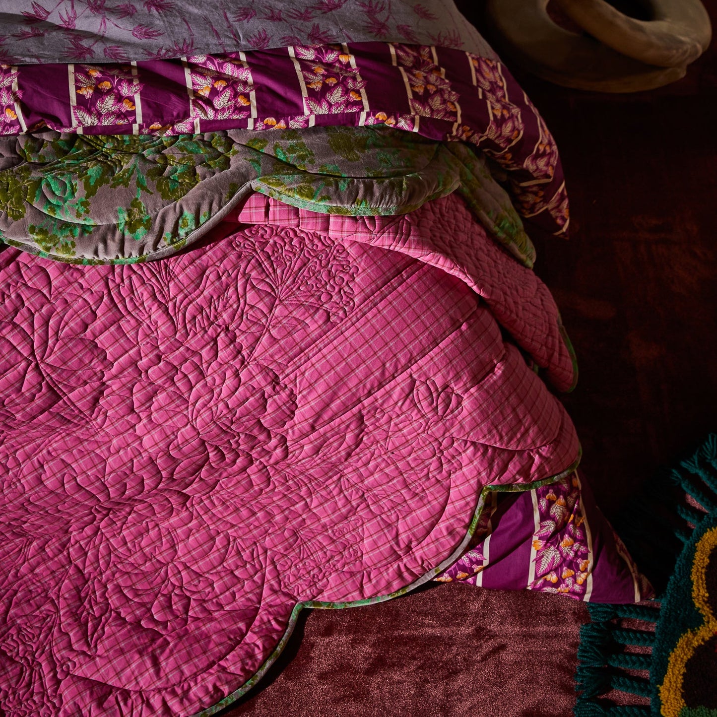 Sage X Clare - Valeria Scalloped Quilted Bedcover