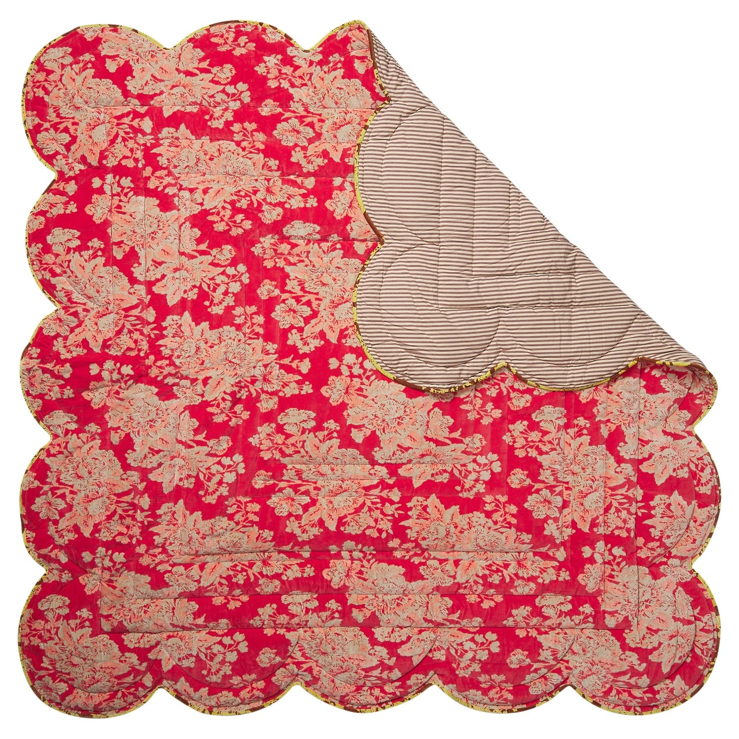 Sage X Clare - Hazel Scalloped Velvet Bedcover