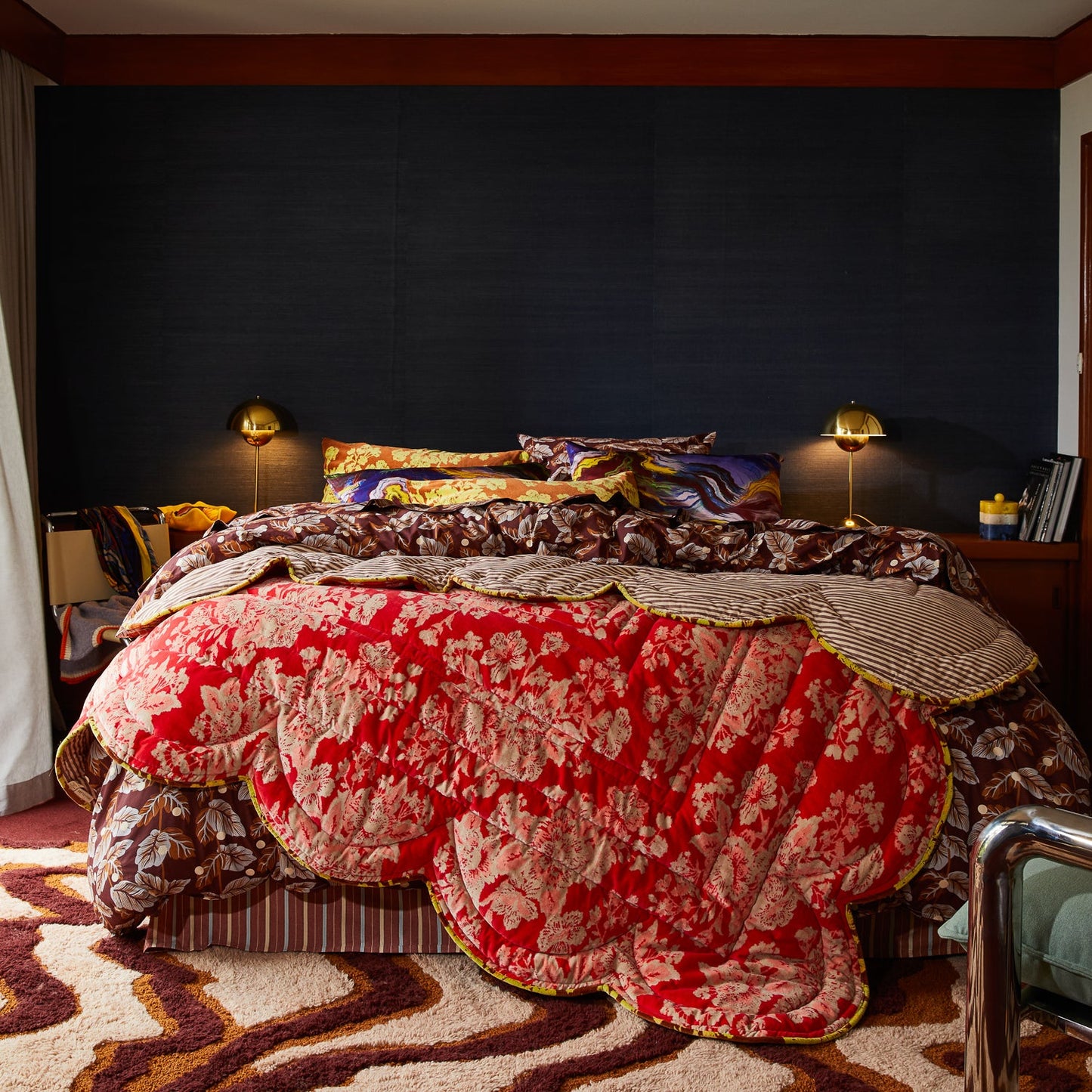 Sage X Clare - Hazel Scalloped Velvet Bedcover