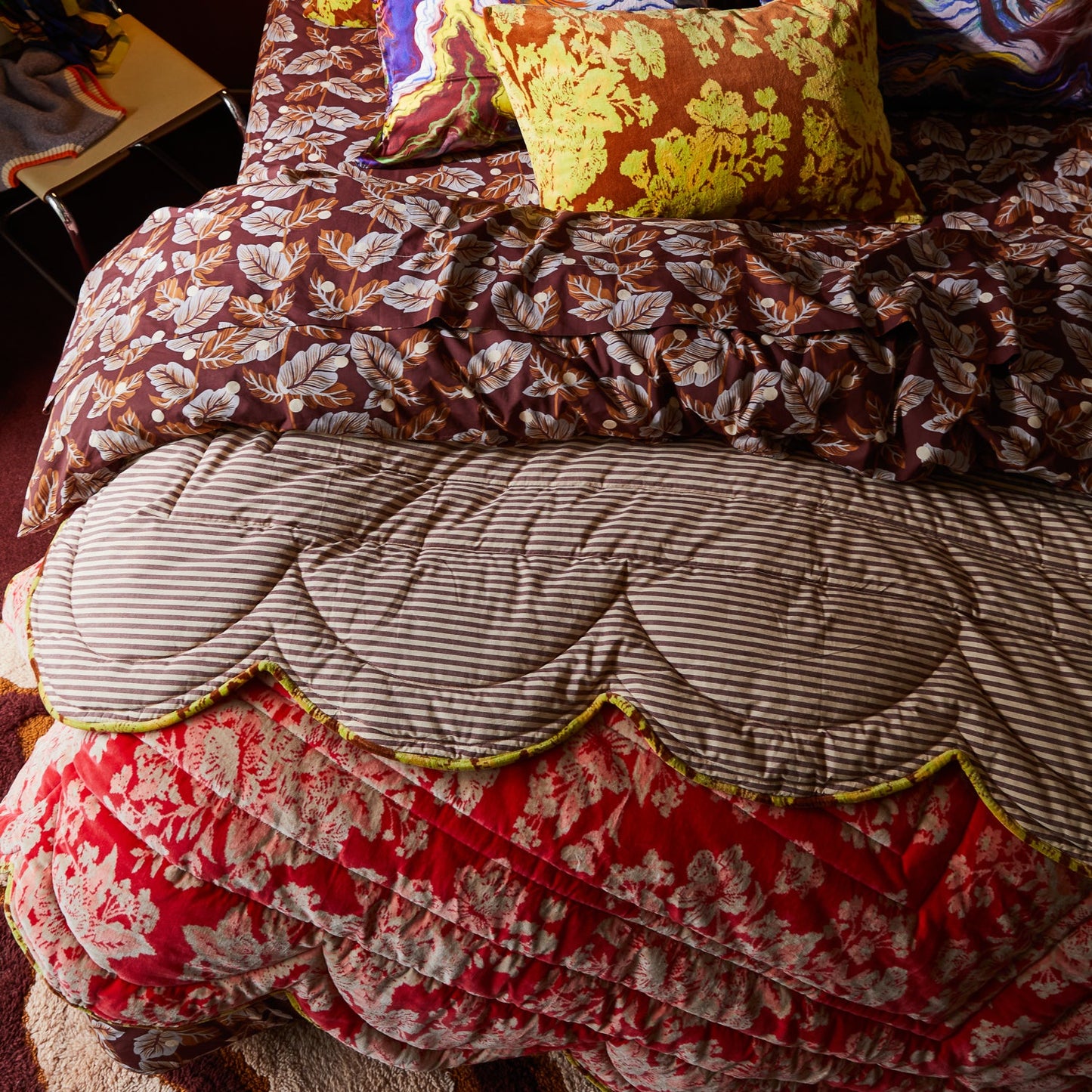 Sage X Clare - Hazel Scalloped Velvet Bedcover
