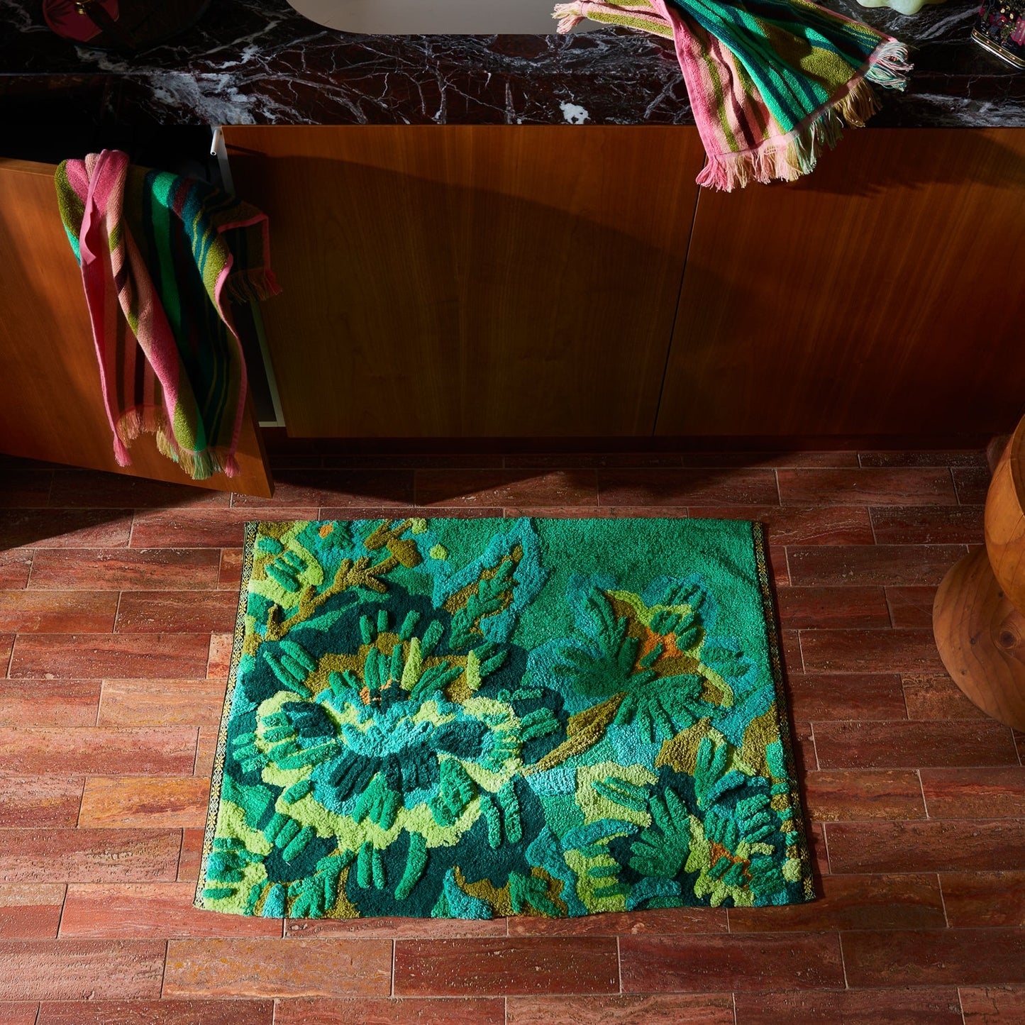 Sage X Clare - Eliza Bath Mat - Spring Green