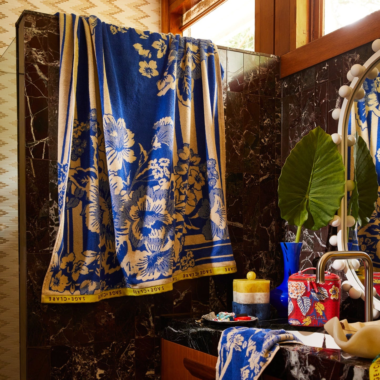 Sage X Clare - Eliza Bath Sheet - Ultramarine