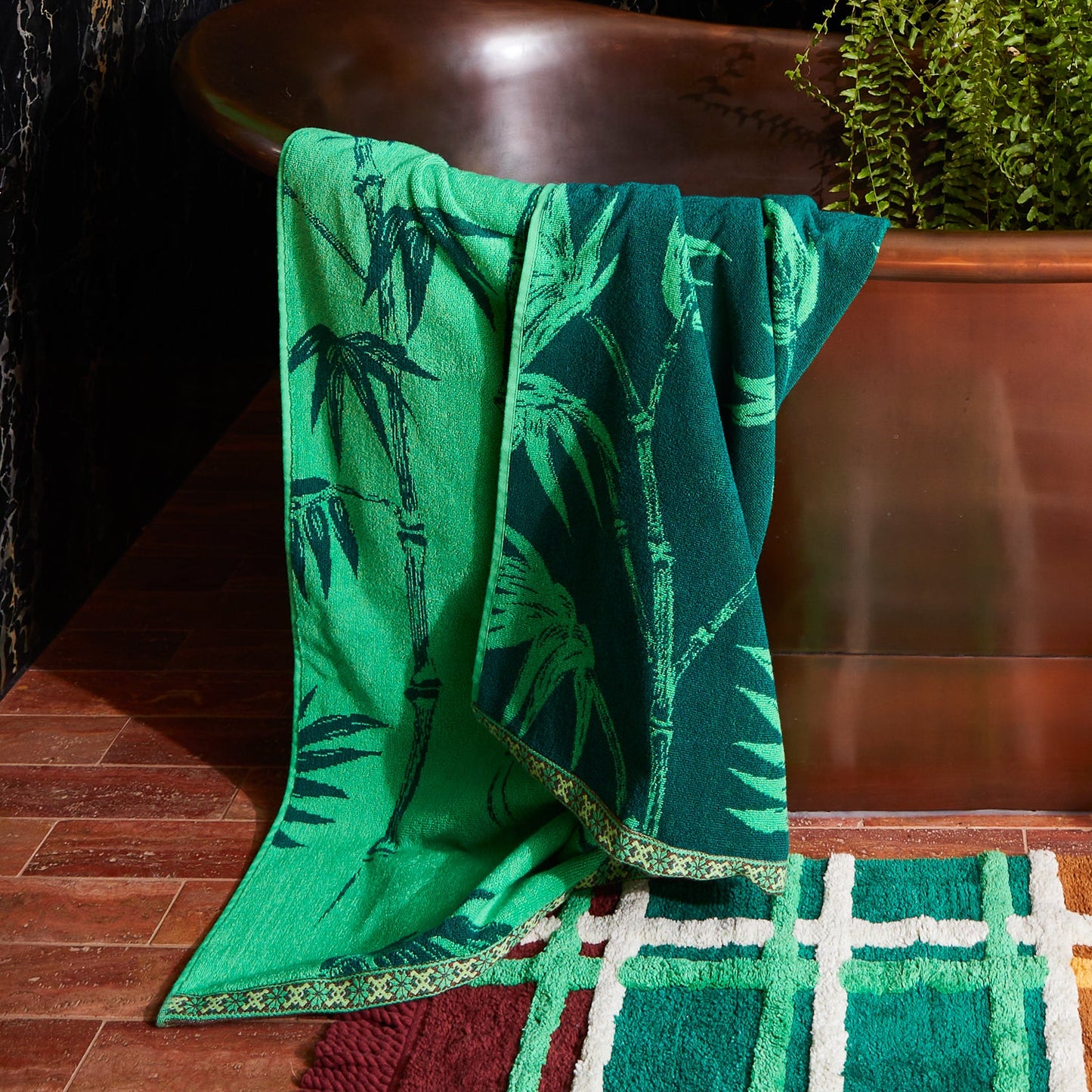 Sage X Clare - Aneta Bath Sheet - Spring Green