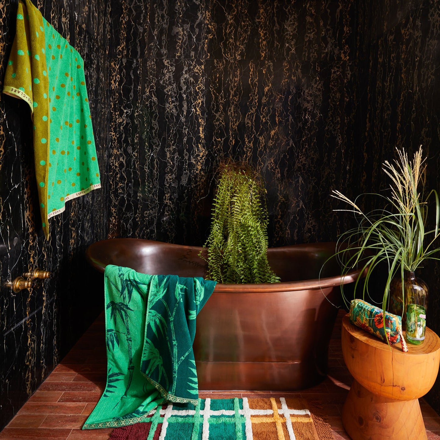 Sage X Clare - Paige Bath Sheet - Juniper