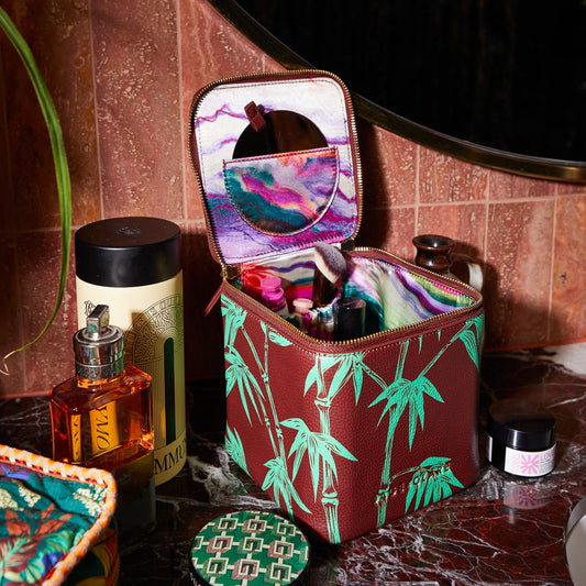 Sage X Clare - Aneta Small Vanity Case - Rosewood