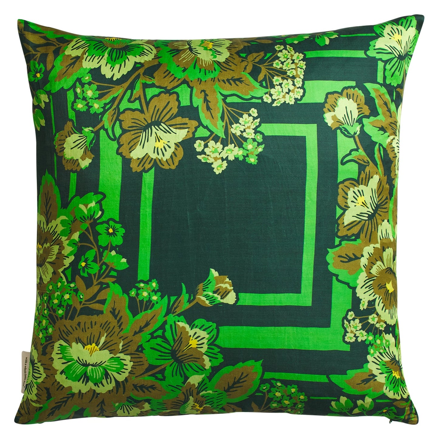 Sage X Clare - Eliza Silk Linen Cushion - Verdant