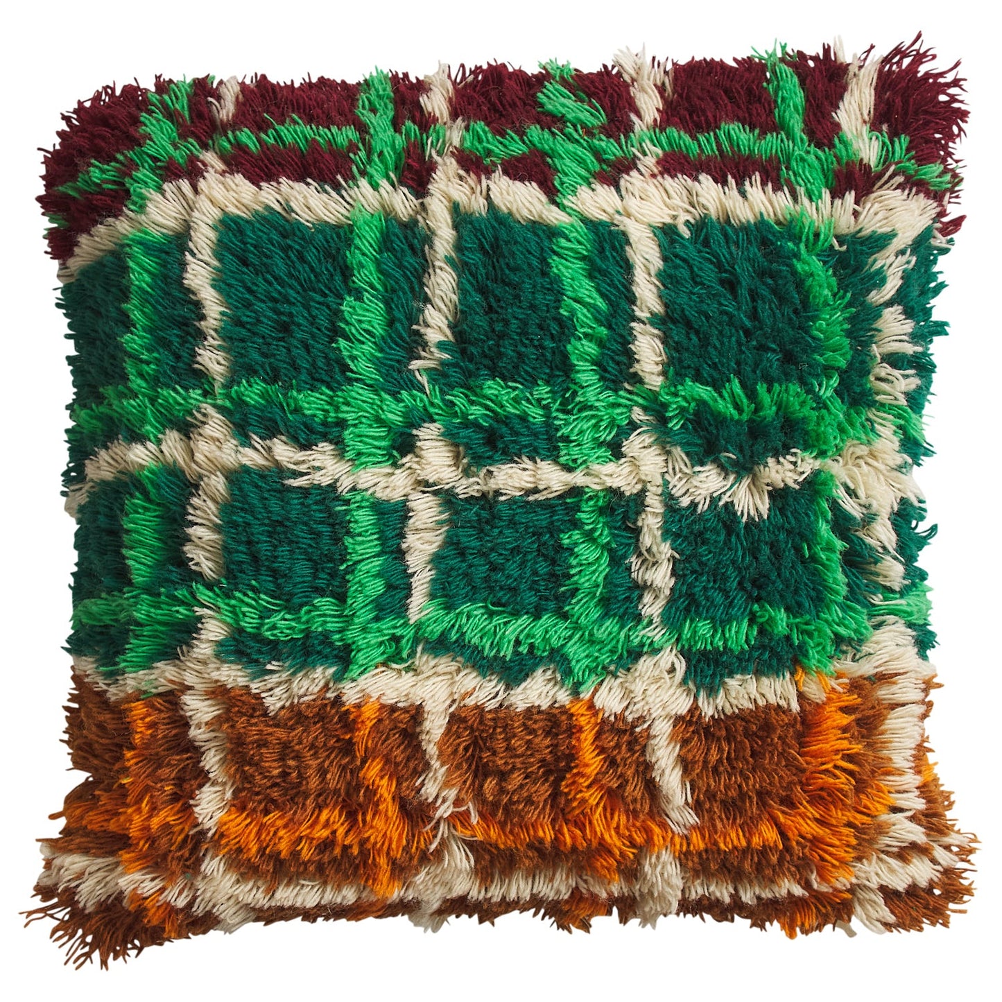 Sage X Clare - Karina Shag Cushion - Verdant