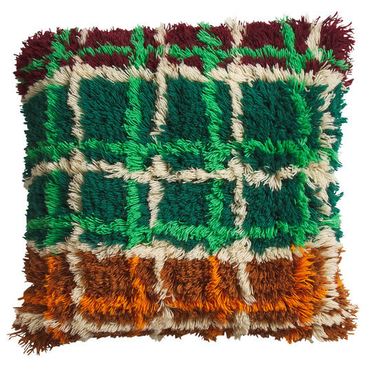 Sage X Clare - Karina Shag Cushion - Verdant