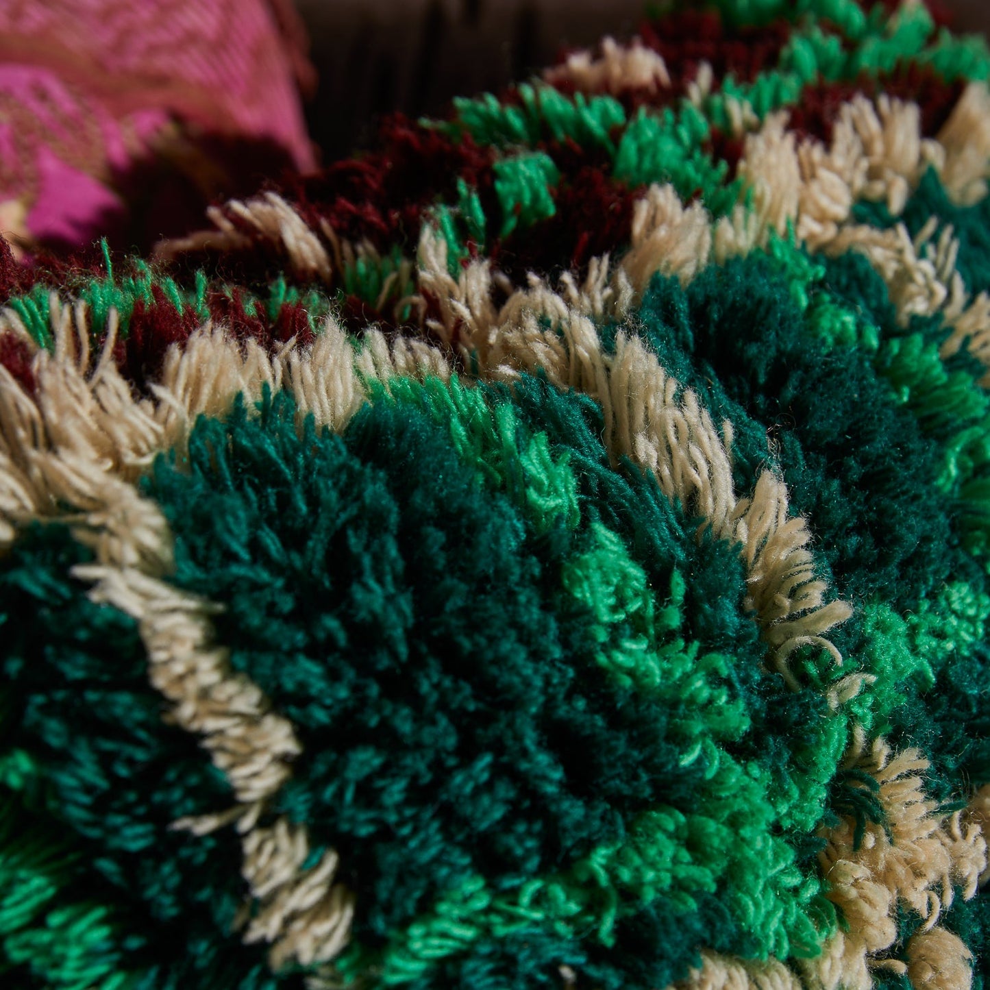 Sage X Clare - Karina Shag Cushion - Verdant