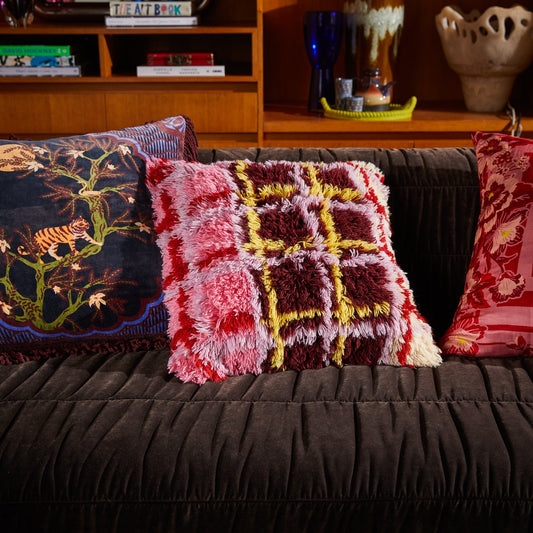 Sage X Clare - Karina Shag Cushion - Rosewood