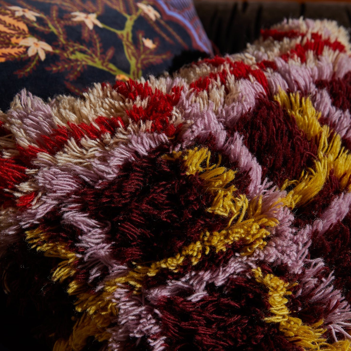 Sage X Clare - Karina Shag Cushion - Rosewood
