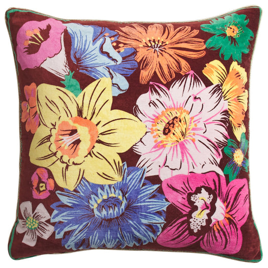 Sage X Clare - Ines Velvet Cushion - Burnt Sienna