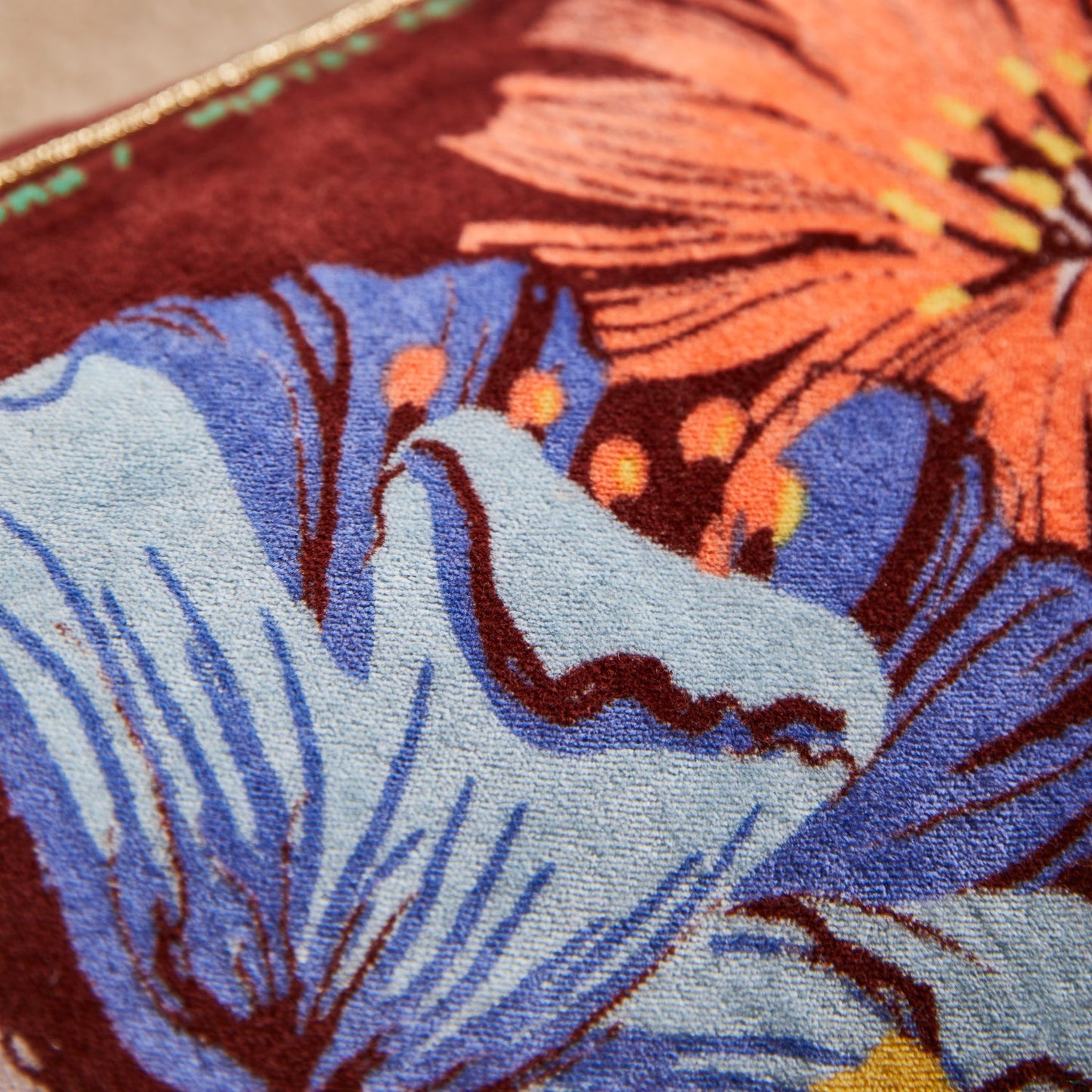 Sage X Clare - Ines Velvet Cushion - Burnt Sienna