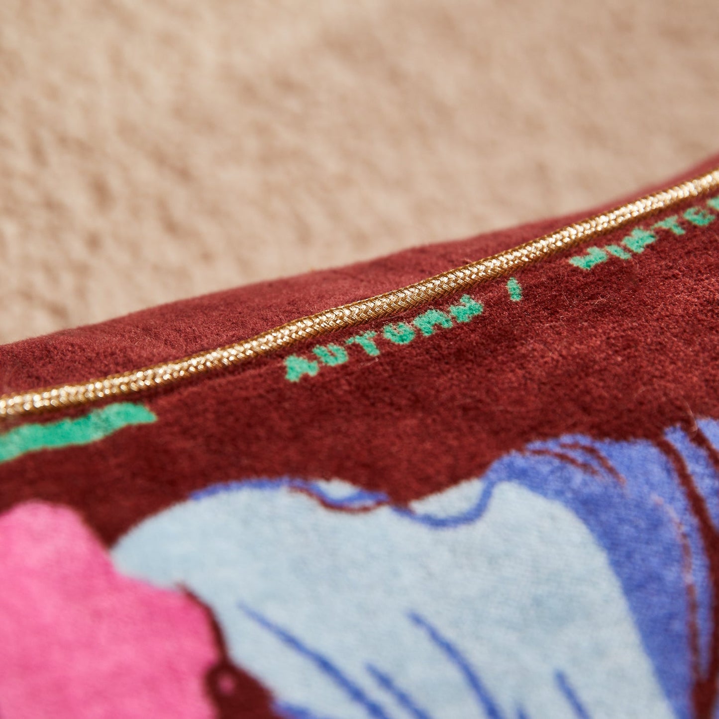 Sage X Clare - Ines Velvet Cushion - Burnt Sienna