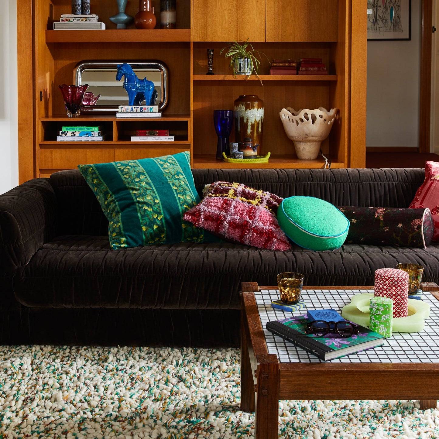 Sage X Clare - Dana Round Cushion - Spring Green