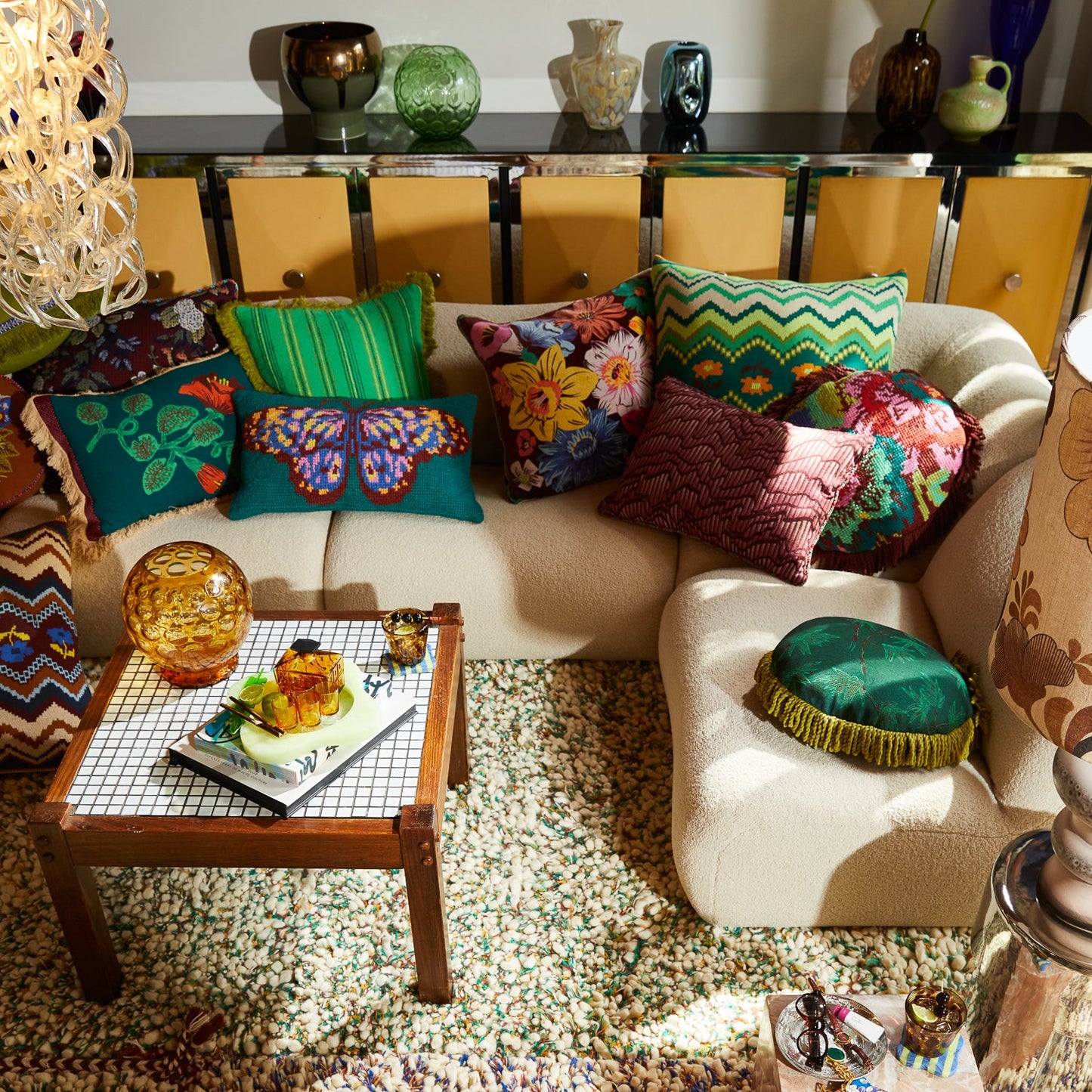Sage X Clare - Maria Embroidered Cushion