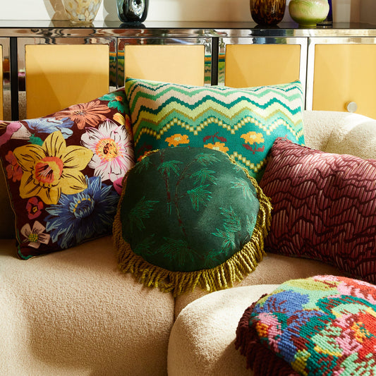 Sage X Clare - Aneta Jacquard Cushion