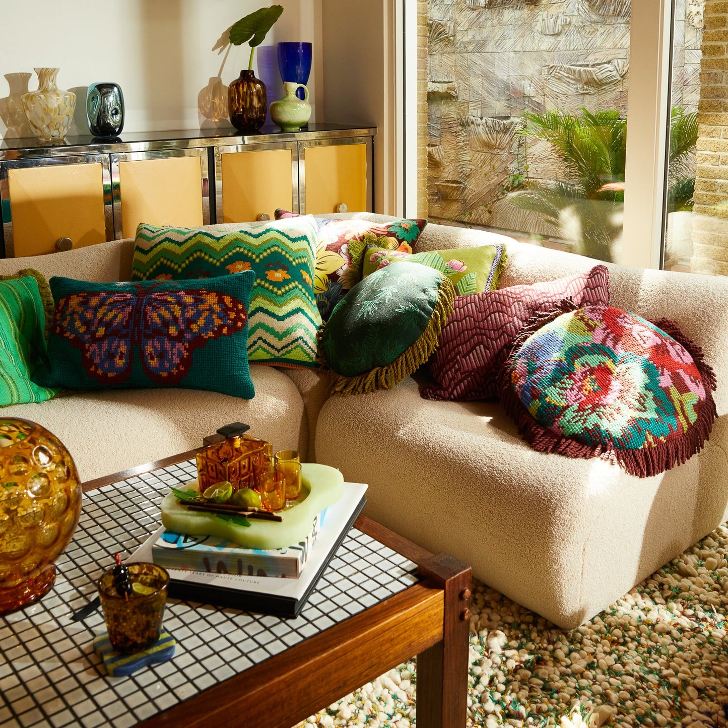 Sage X Clare - Calina Knit Cushion - Verdant