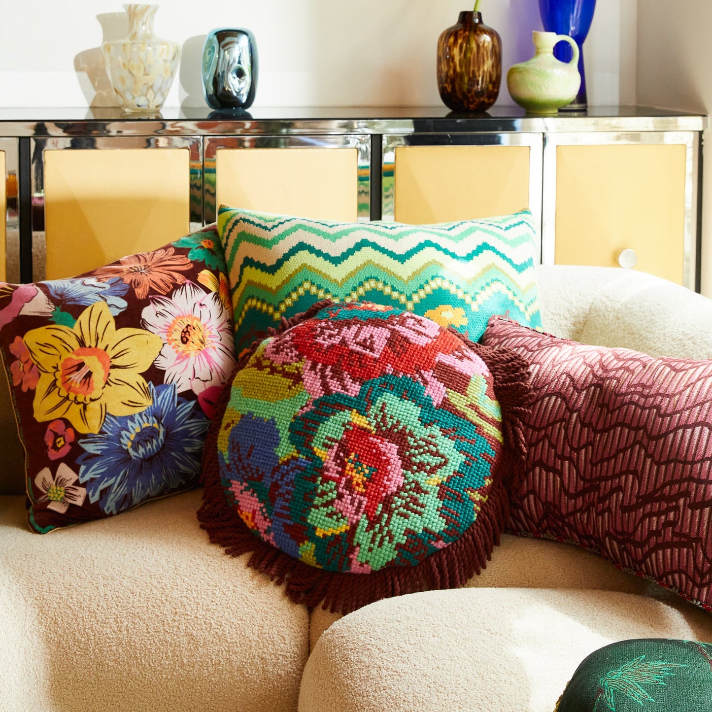 Sage X Clare - Zita Cross Stitch Cushion