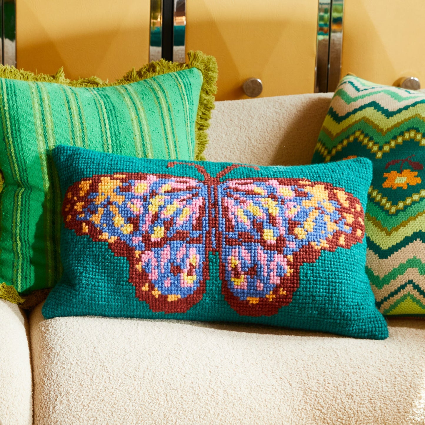Sage X Clare - Emilia Cross Stitch Cushion