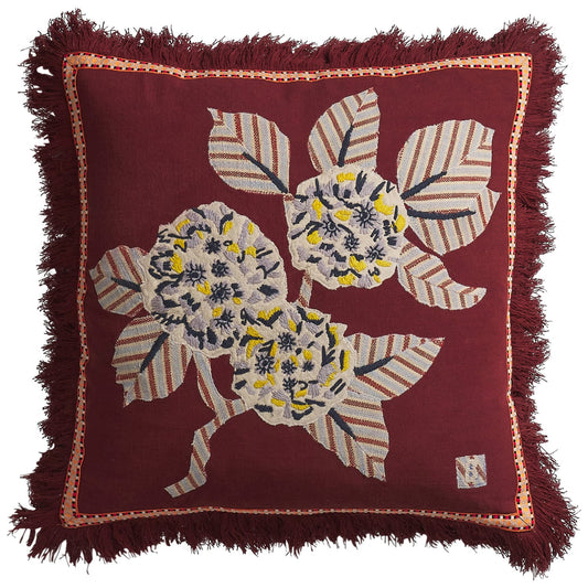 Sage X Clare - Vivi Appliqué Cushion - Rosewood