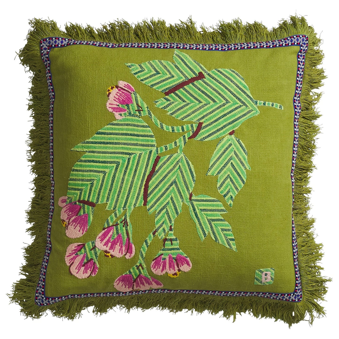 Sage X Clare - Vivi Appliqué Cushion - Juniper
