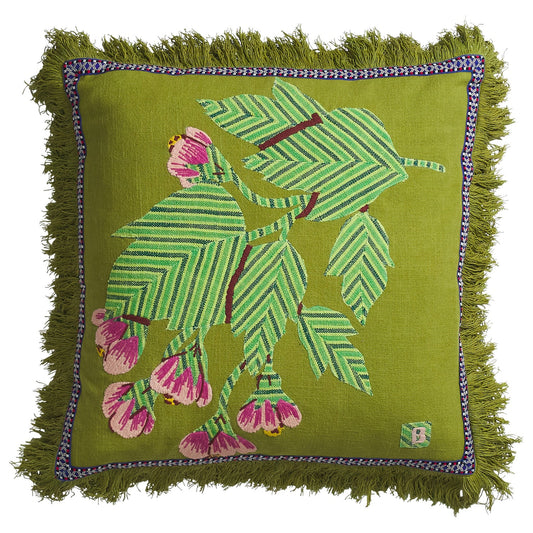 Sage X Clare - Vivi Appliqué Cushion - Juniper
