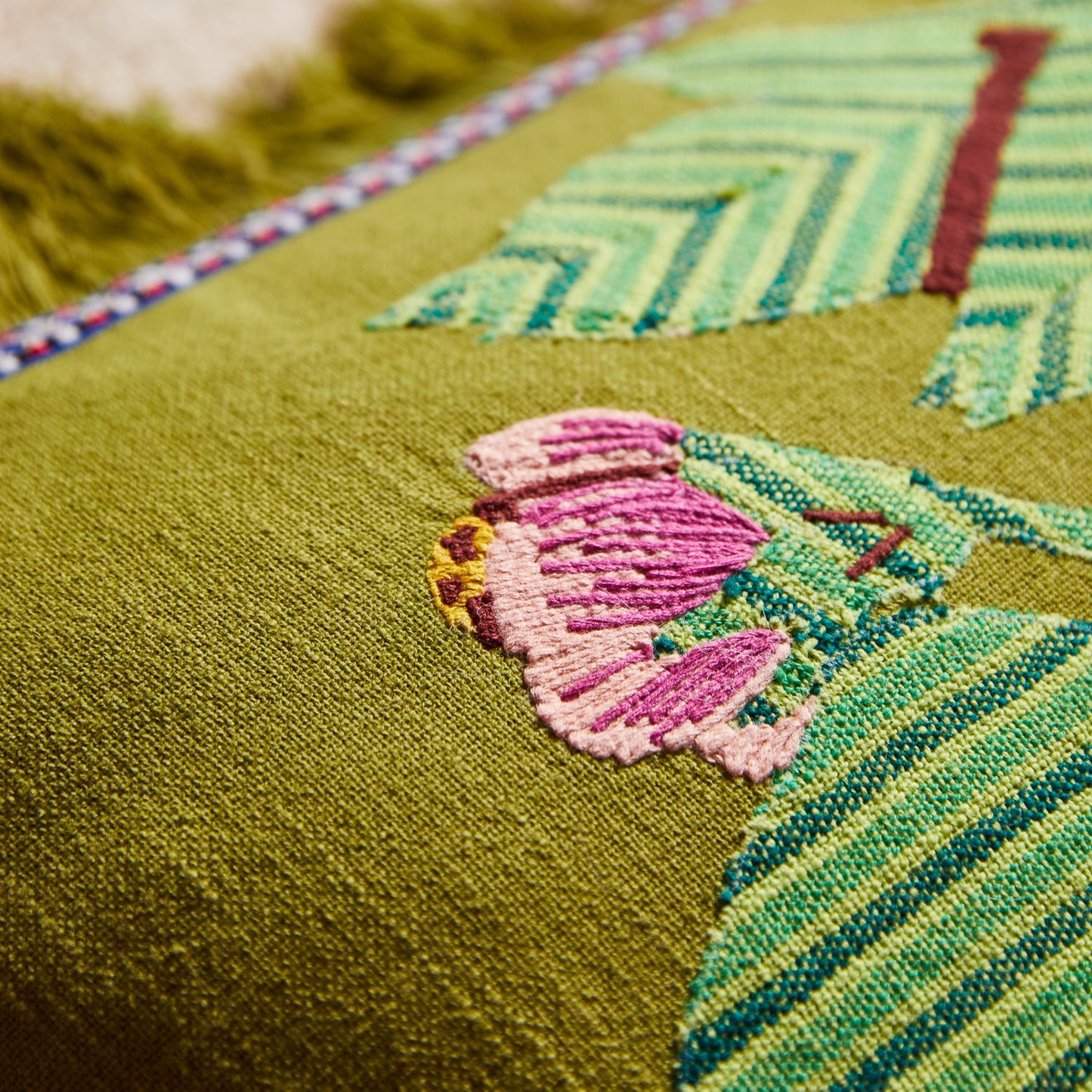Sage X Clare - Vivi Appliqué Cushion - Juniper