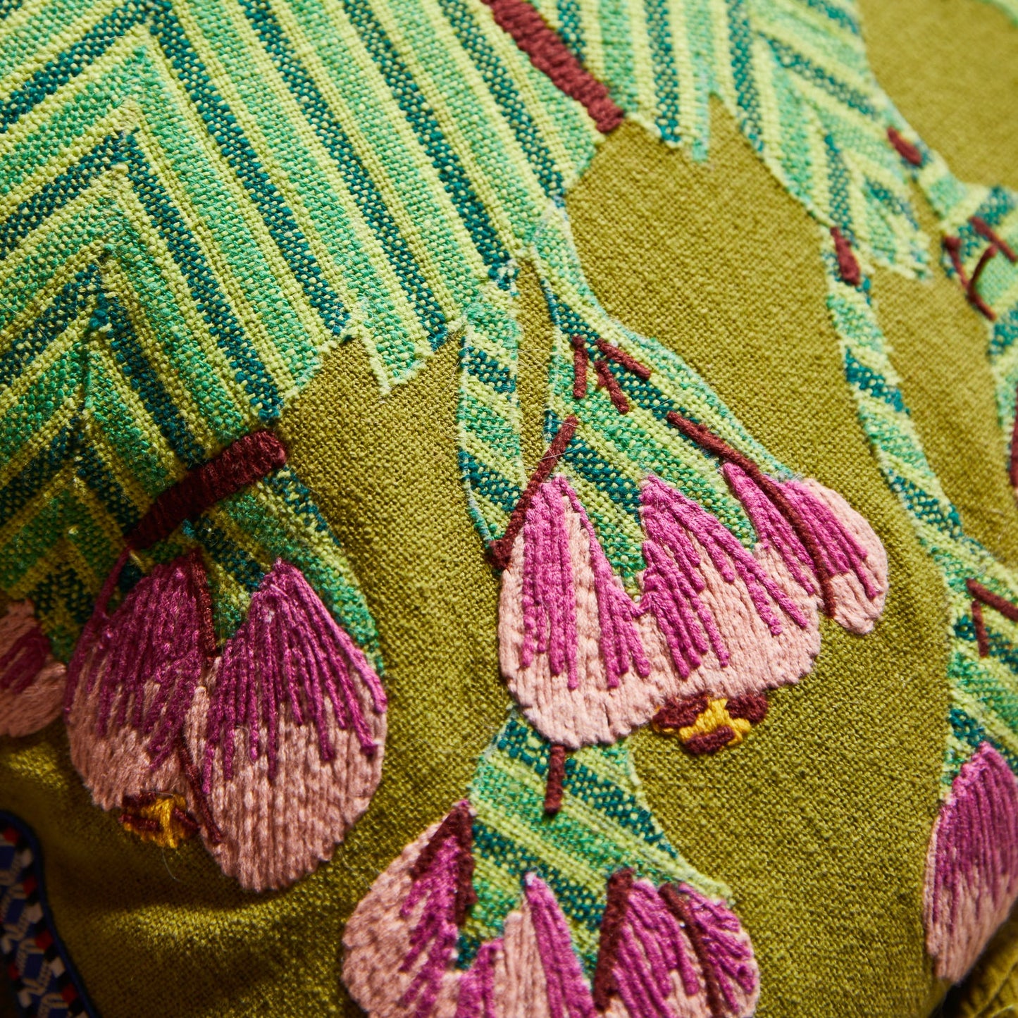 Sage X Clare - Vivi Appliqué Cushion - Juniper