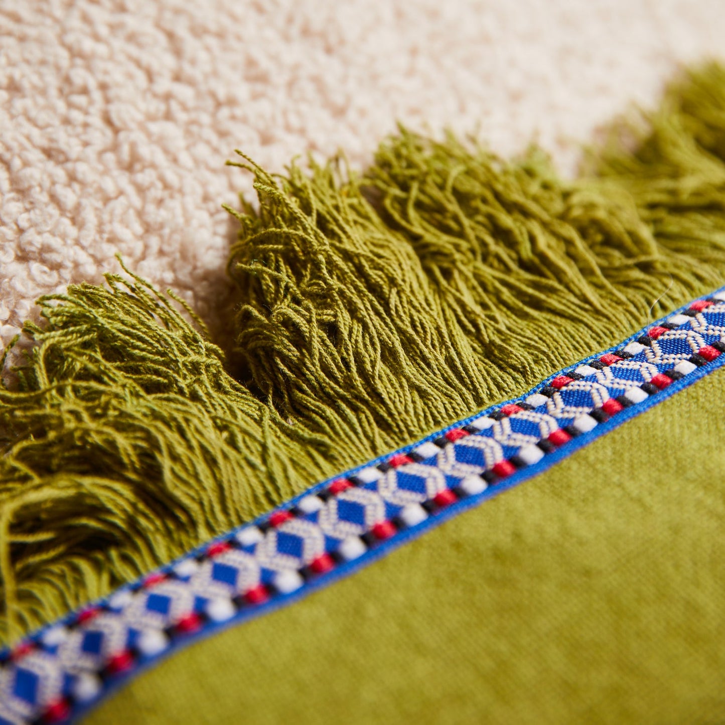 Sage X Clare - Vivi Appliqué Cushion - Juniper