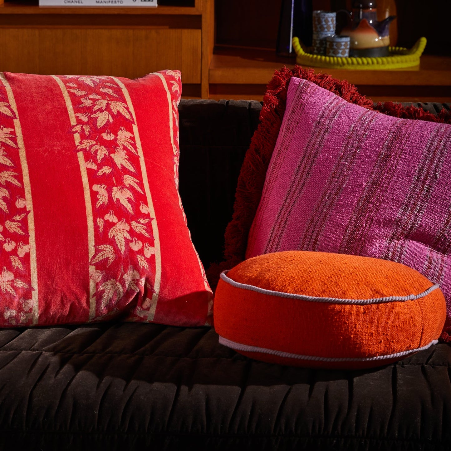 Sage X Clare - Dana Round Cushion - Orangerie