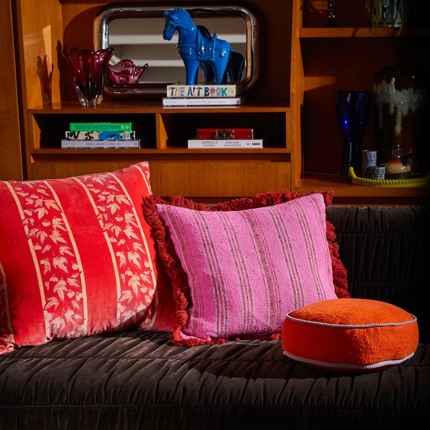 Sage X Clare - Dana Round Cushion - Orangerie