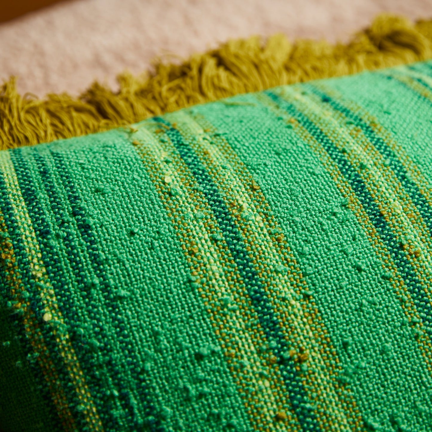 Sage X Clare - Nicolette Woven Cushion - Spring Green
