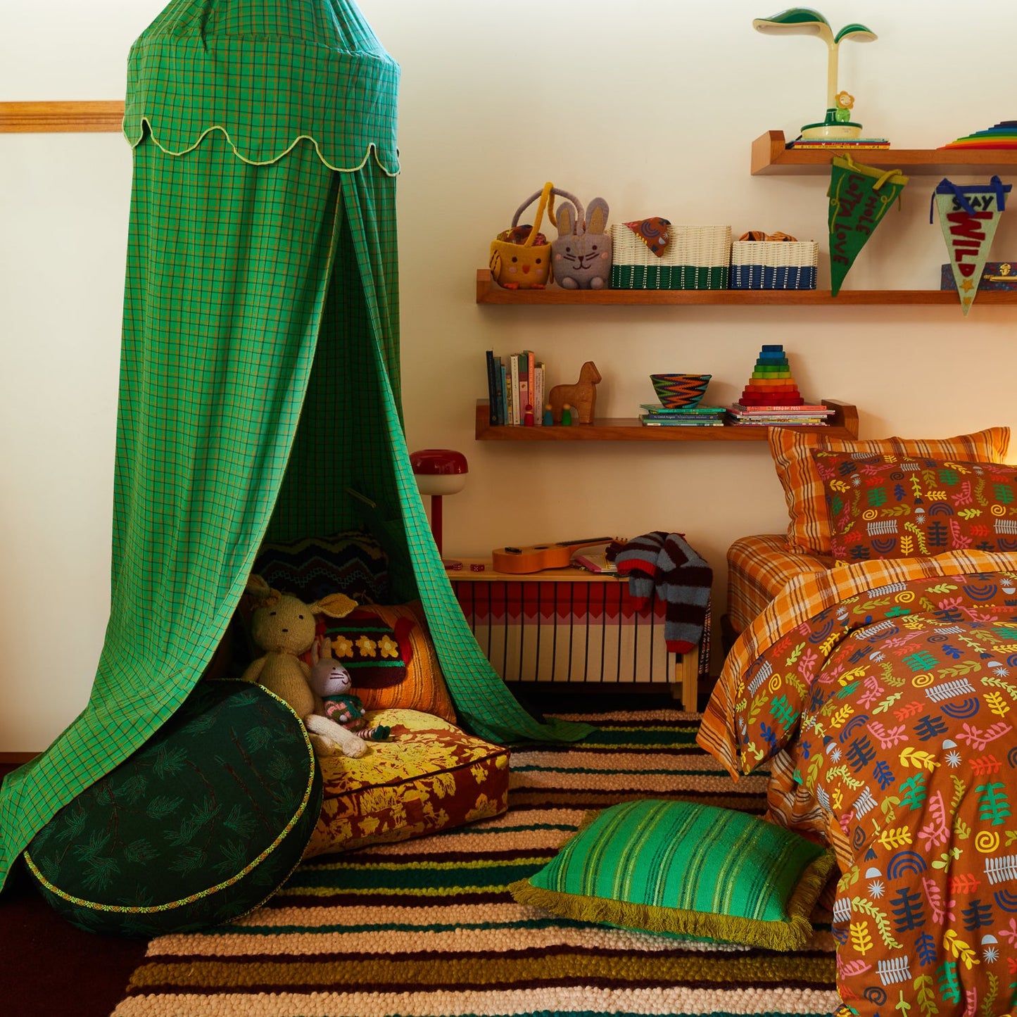 Sage X Clare - Nicolette Woven Cushion - Spring Green