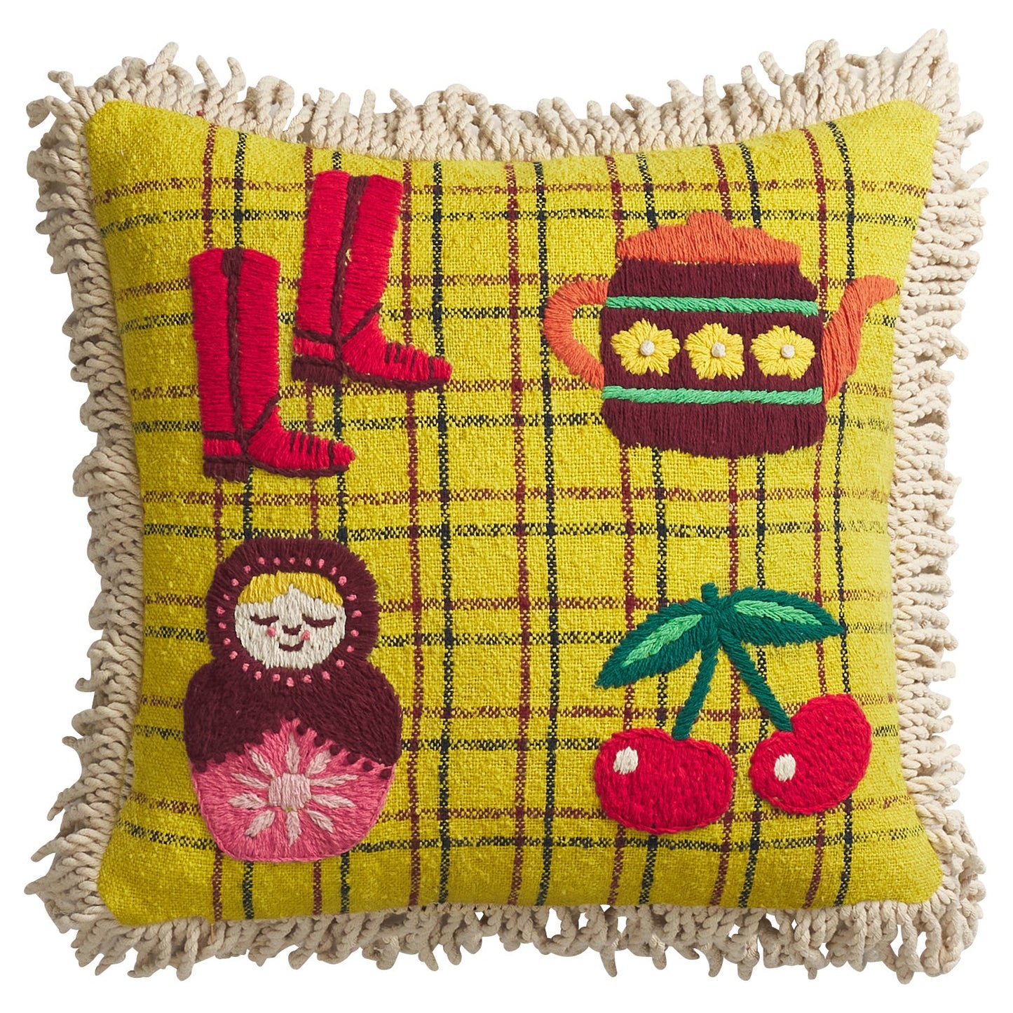 Sage X Clare - Carmin Embroidered Cushion