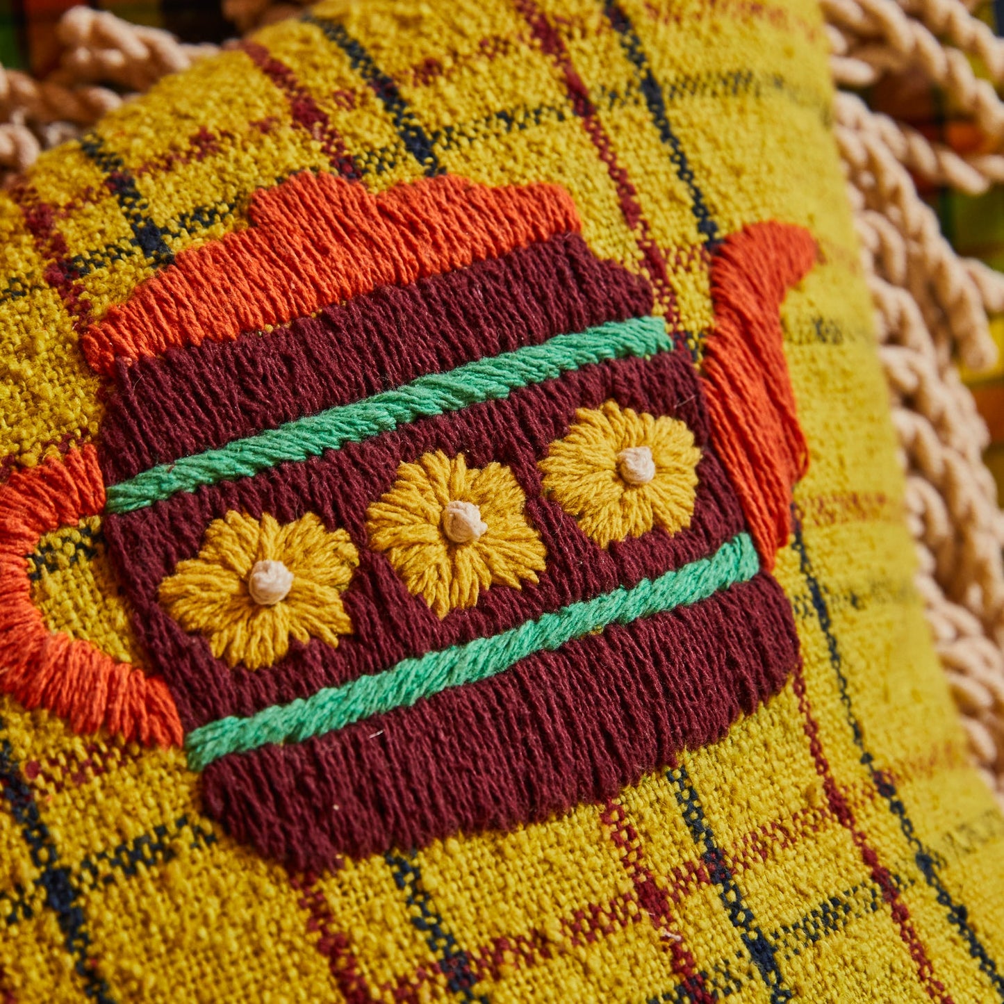 Sage X Clare - Carmin Embroidered Cushion