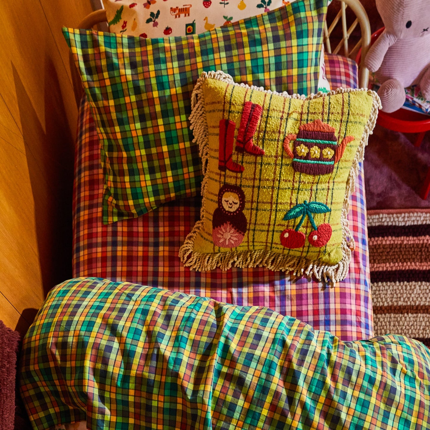 Sage X Clare - Carmin Embroidered Cushion