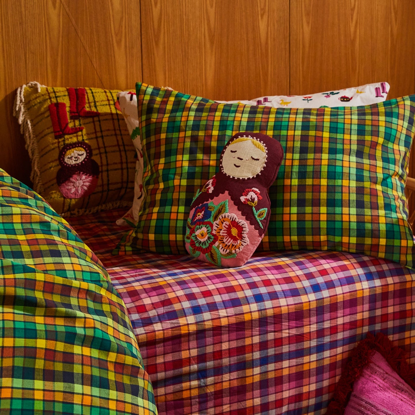 Sage X Clare - Milena Embroidered Cushion