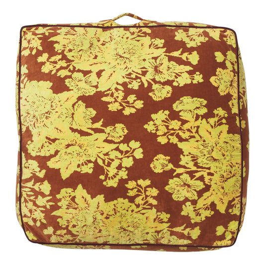 Sage X Clare - Hazel Velvet Floor Cushion - Russet