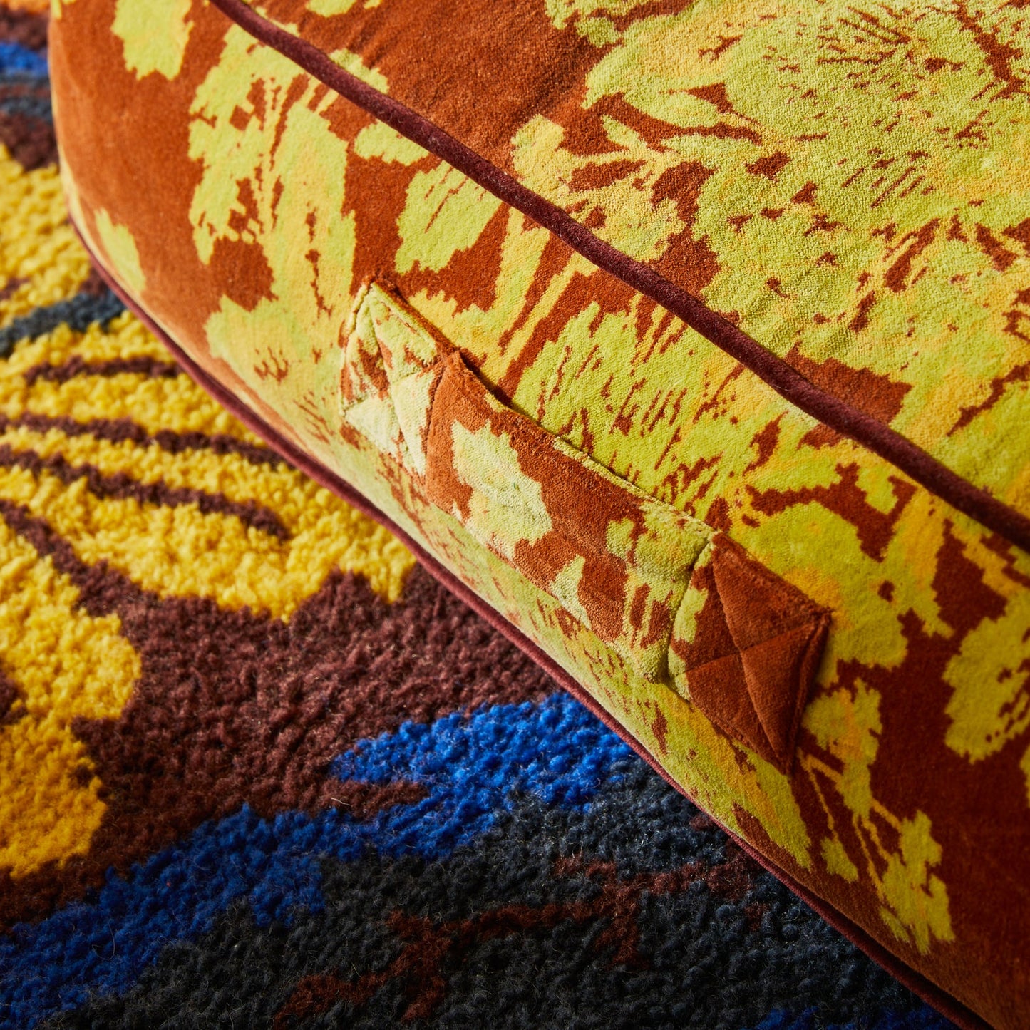 Sage X Clare - Hazel Velvet Floor Cushion - Russet