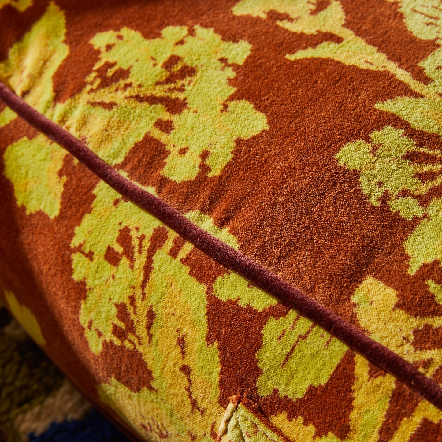 Sage X Clare - Hazel Velvet Floor Cushion - Russet