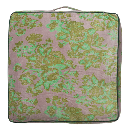 Sage X Clare - Hazel Velvet Floor Cushion - Mink Grey
