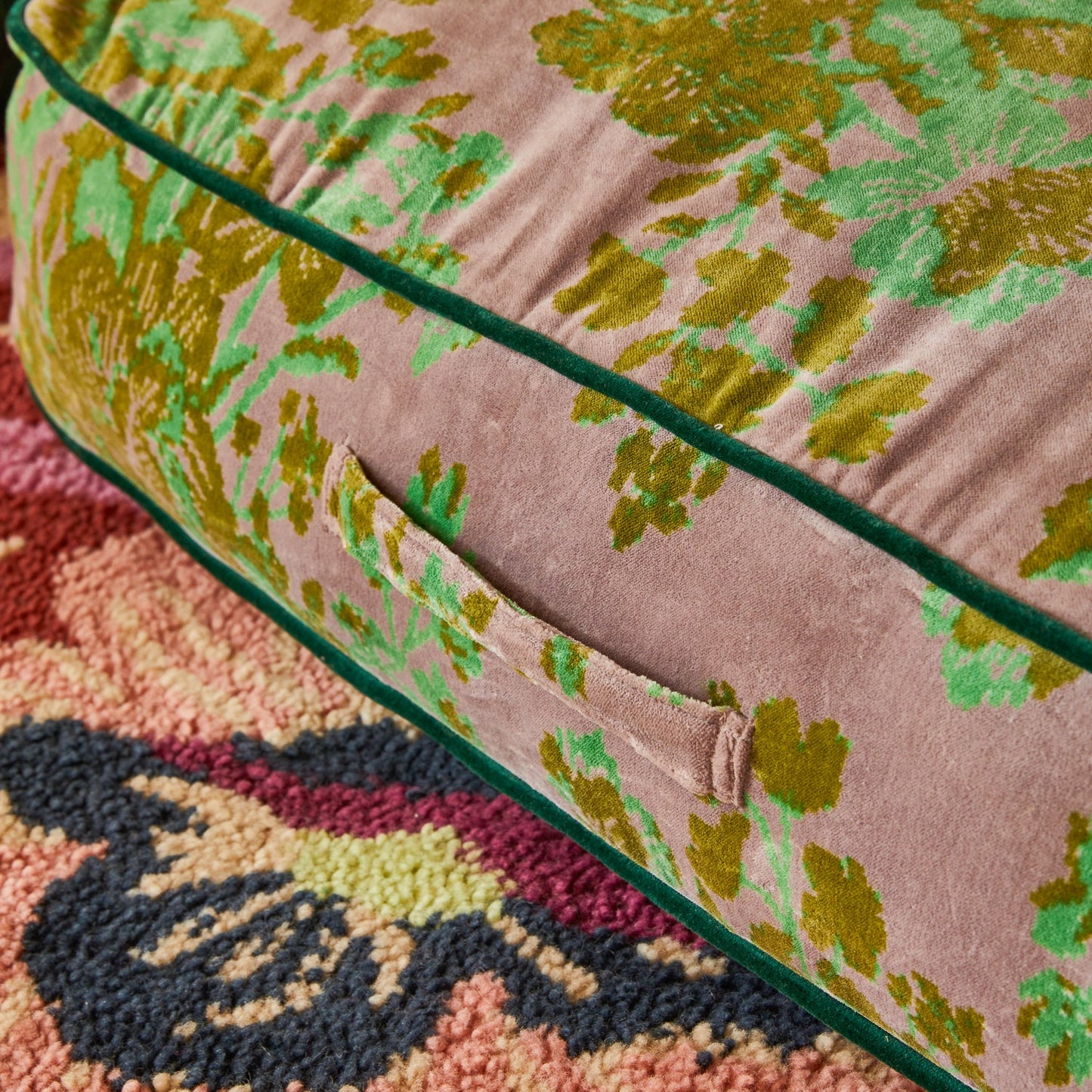 Sage X Clare - Hazel Velvet Floor Cushion - Mink Grey