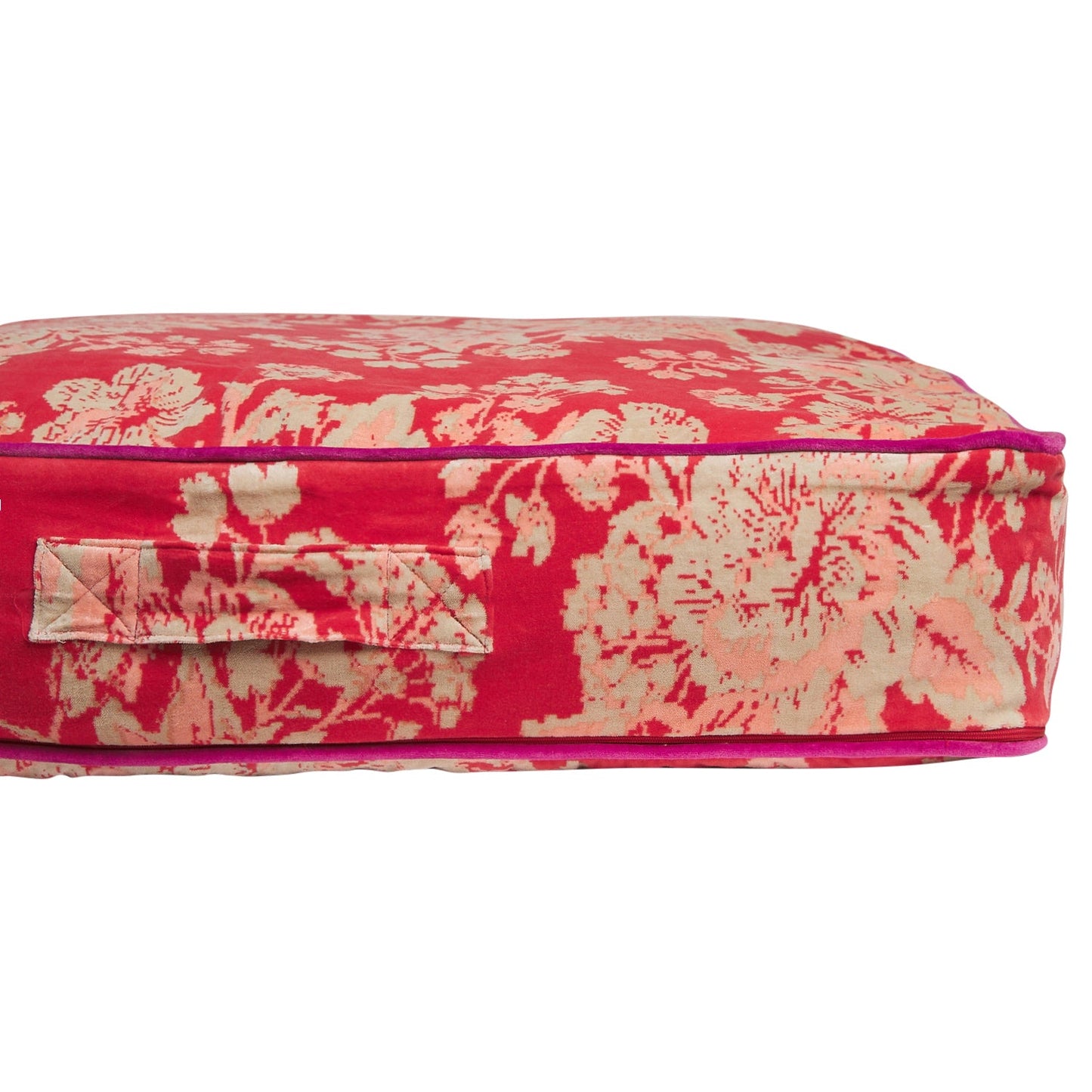 Sage X Clare - Hazel Velvet Floor Cushion - Vermillion