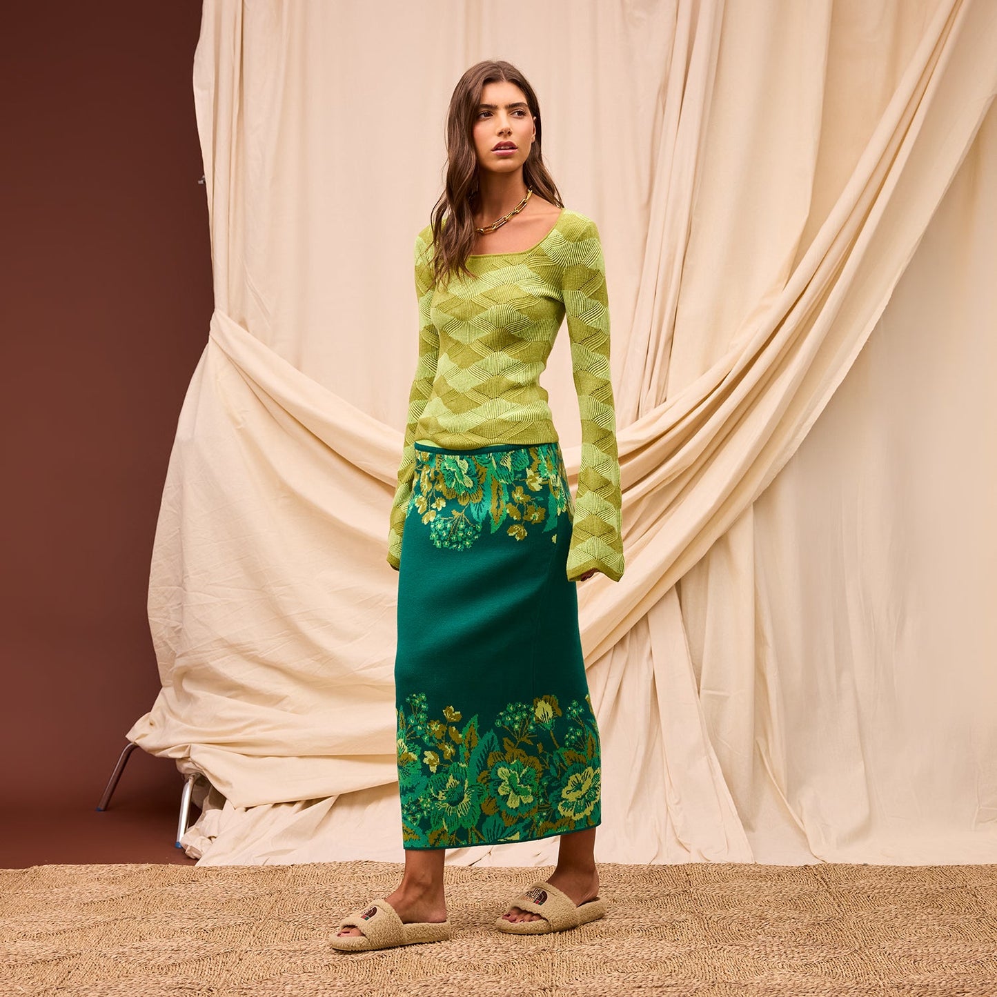 Sage X Clare - Eliza Knit Maxi Skirt