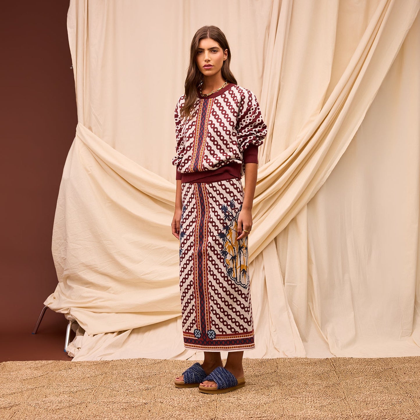 Sage X Clare - Aneta Knit Maxi Skirt