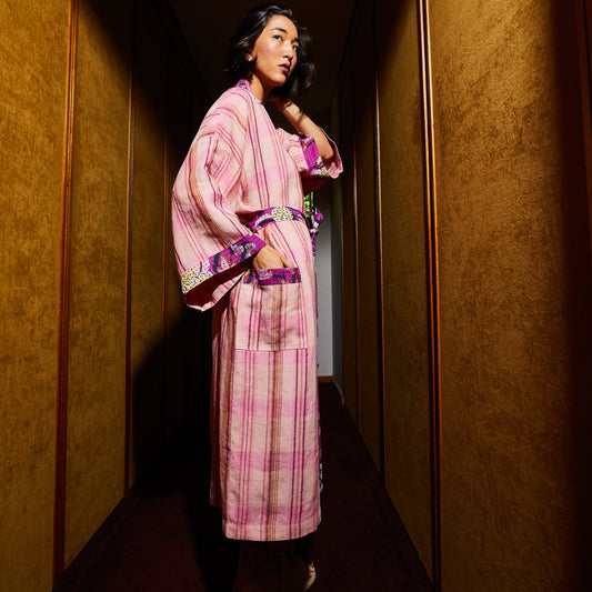 Sage X Clare - Nicolette Linen Robe - Poudre
