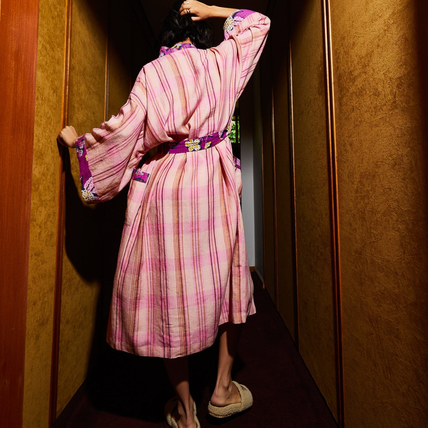 Sage X Clare - Nicolette Linen Robe - Poudre