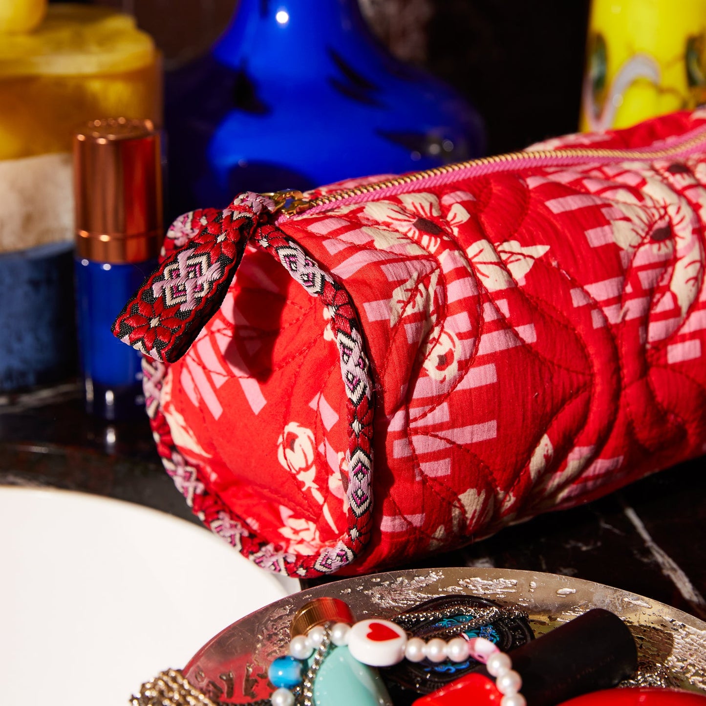 Sage X Clare - Marta Makeup Bag - Vermillion
