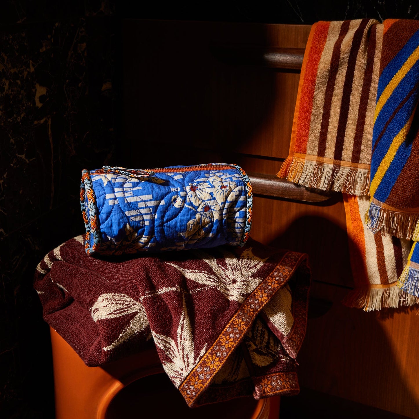 Sage X Clare - Marta Makeup Bag - Ultramarine